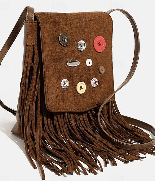 Retro Vintage 1970s Bag Crossbody Bag Hippie Fringe Women's Party Casual Daily Pride Parade Adults' Bag
